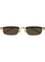 Gucci Sunglasses - UNISEX Rectangle Metal - Gold Brown - GG1278S 001