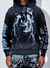 First Row Hoodie - Wake Up And Be Fierce Lighting Skull - Black Wash - FRF2481A