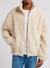 Purple-Brand Jacket - Sherpa Full Zip - Beige - M6072-WSSI125