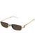 Gucci Sunglasses - UNISEX Rectangle Metal - Gold Brown - GG1278S 001