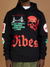 Vibes Hoodie - Great Moments Pullover - Black And Red   - VM241HFP03