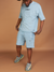 G West Short Set - Stone Wash - Blue - GWAPT2024