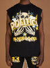 Politics Tank Top - Stockten - Black and Yellow - 095