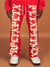 Politics Sweatpants - Hale - Red and Cream - 401