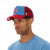 Cult Of Individuality Hat - Clean Logo Mesh Back - Blue And Red - 624AC-CH58A