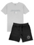 Outrank Short Set - Turn Up On Haters - Grey And Black - OR3004