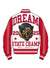 Roku Studio Jacket - Dream State Rhinestone Varsity - Eggshell And Red - RK6481900