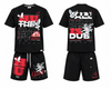 Highly UNDRTD Short Set - The Almighty - Black - Red - US6103
