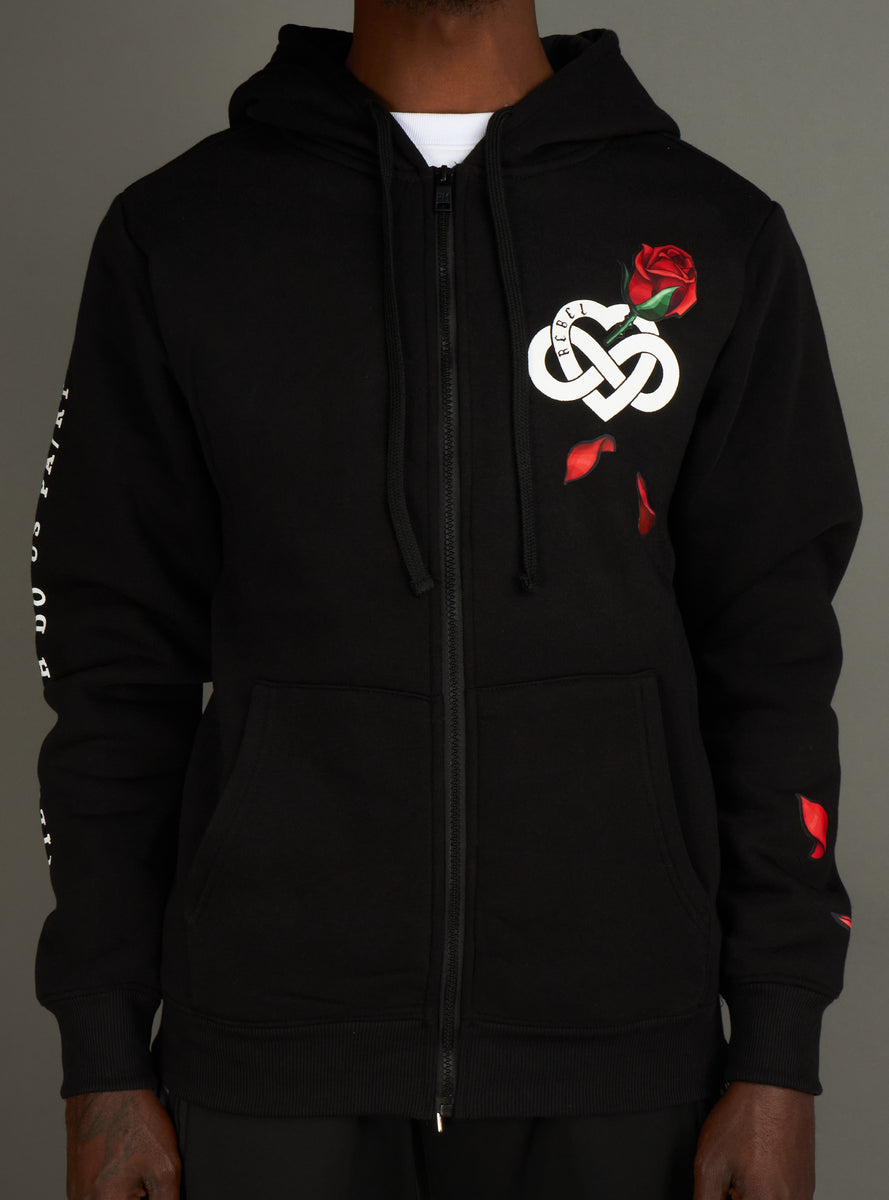 Rebel Minds Hoodie - Infinite Amour - Black - 142-353 – Vengeance78