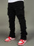 Rebel Minds Cargo Pants - Stacked Cargo Fleece - Black - 100-476