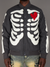 Rebel Minds Jacket - Skeleton Melton - Grey   - 142-531