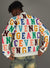 Politics Jacket - Lou Allover Letters - White - LOU299