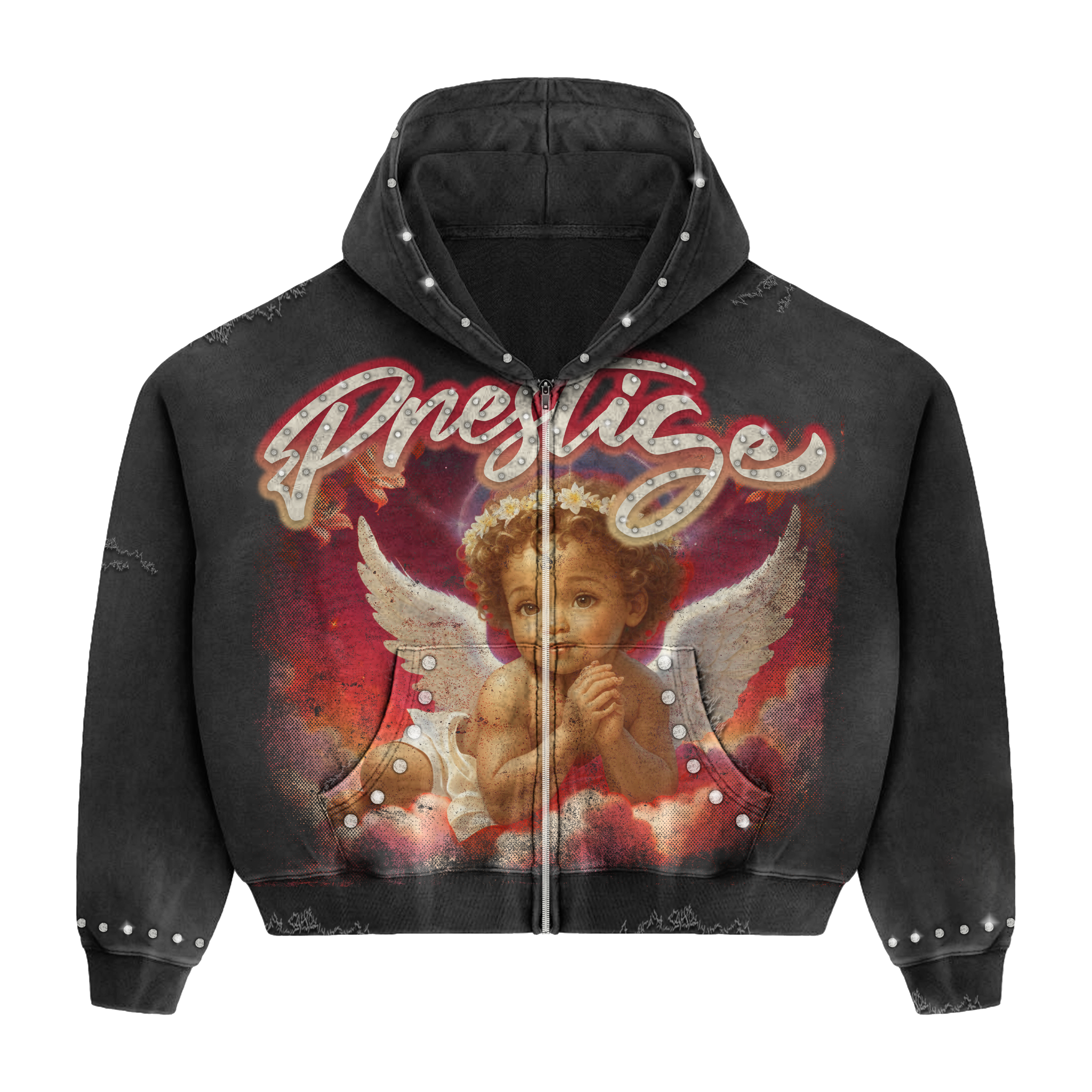 Prestige Angel Hoodie - Black & Red – Vengeance78