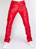 Politics Jeans - Cargo PU Leather Stacked - Murphy - Red - 552