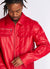 Politics Jacket - Cargo Zip-Up PU Leather - Murphy - Red - 572