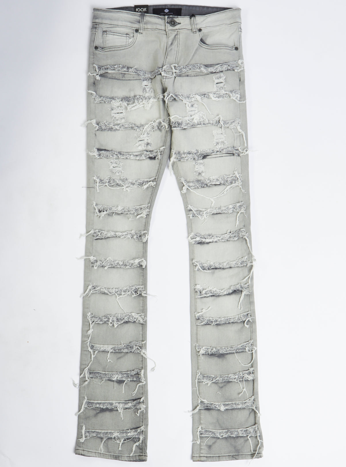 SHREDDED STACKED JEANS | rowan