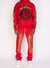 Politics Sweatsuit - Acid Washed Stacked Sweatsuit - Dennis - Red - 722