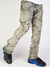 Waimea Jeans - Frayed Abstract Shapes Stacked - Grey Wash - M5811D