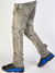 Waimea Jeans - Frayed Abstract Shapes Stacked - Grey Wash - M5811D