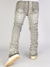 Waimea Jeans - Stacked Frayed Checkered Pattern - Grey Bleach - M5810