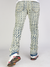 Waimea Jeans - Stacked Frayed Checkered Pattern - Blue Wash - M5810D