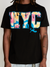 Majestik T-Shirt - NYC Smiley Face Camo - Black - TE2361