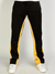 Rebel Minds Track Pants - Stripe Stacked Fit - Black And Gold - 100-411