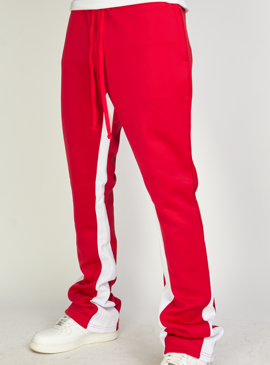 Rebel Minds Track Pants - Stripe Stacked Fit - Red And White - 100-411 ...