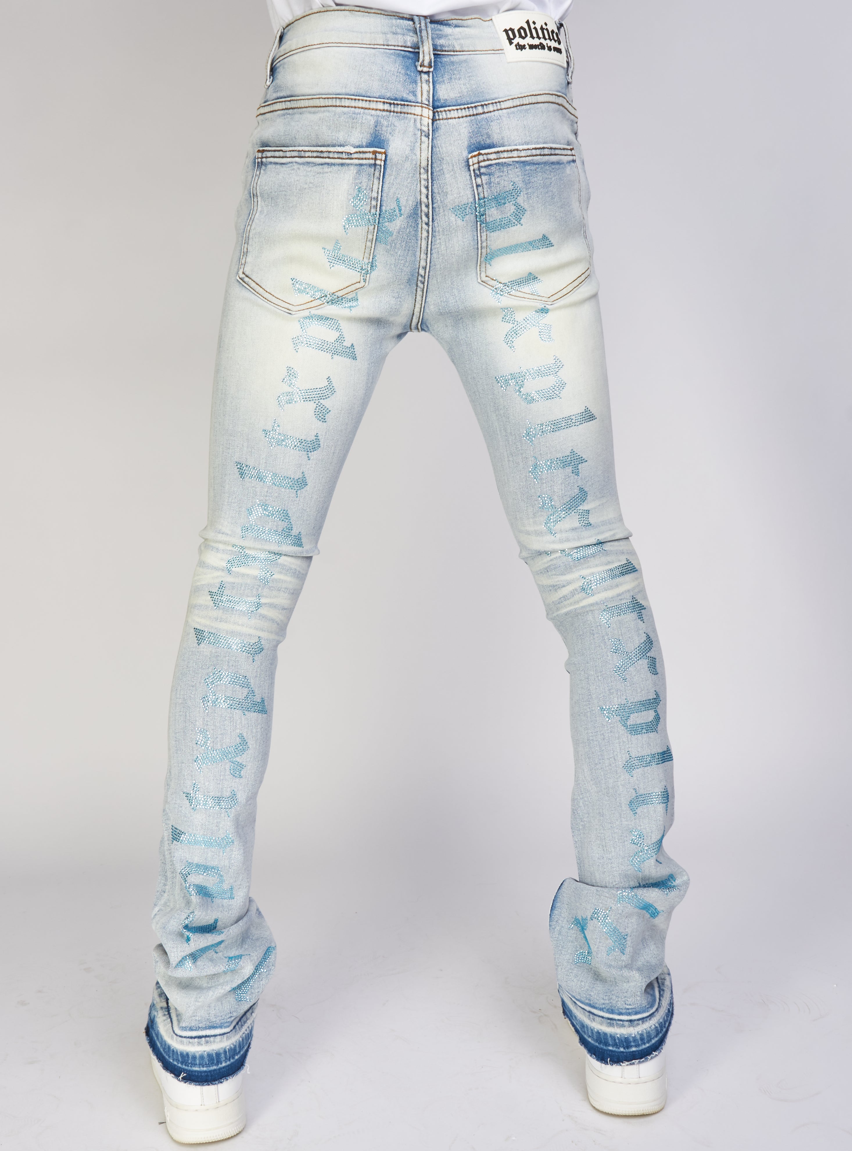 Light Blue Monogram Denim Cargo Pants – ludovic de saint sernin