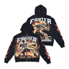 STRAY Hoodie - Fighter Full Zip - Black - ST1644-BLK