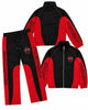 Sacre Reign Track Suit - Multi-Panel Nylon - Black And Red - 8092
