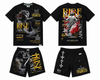 Highly UNDRTD Short Set - Rise above - Black - Gold - US6100