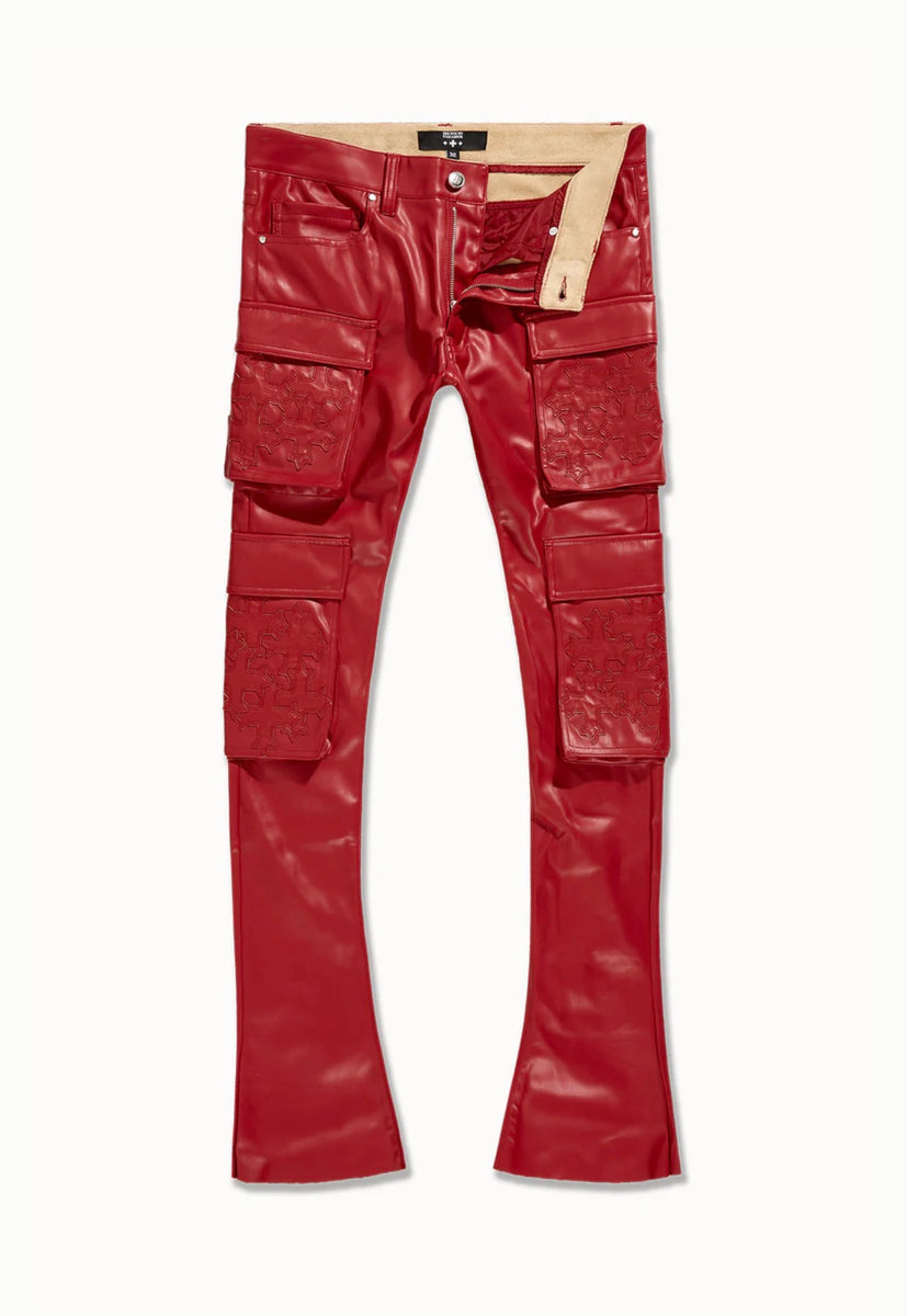 See You in Paradise Jeans - Skinny Stacked Eden Cargo Pants - Red - JR ...