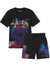 Cookies Short Set - Island Beach Club SS - Black - CM242KST06