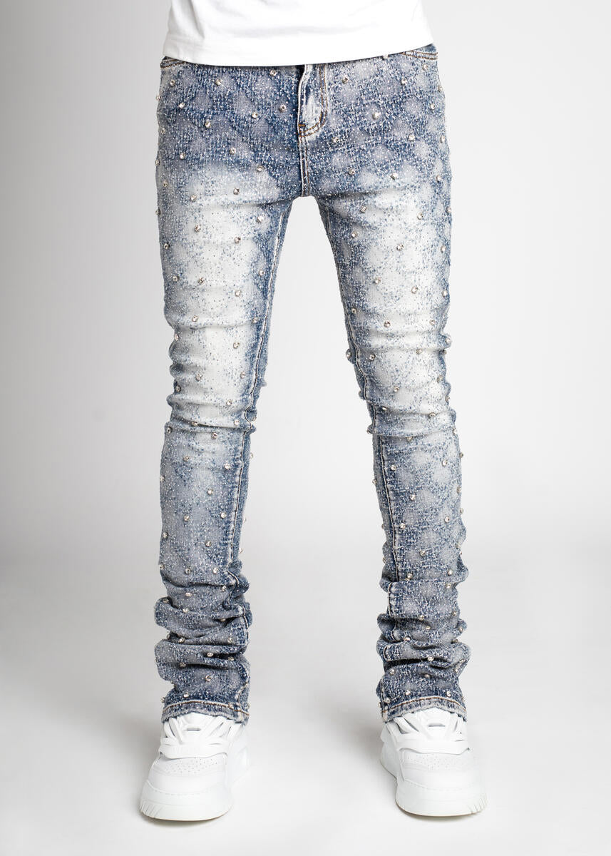 Light Blue Monogram Denim Cargo Pants – ludovic de saint sernin