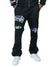 Makobi Sweatsuit - F5709 Castello Crochet Stacked - Black