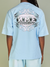 NME T-Shirt - Haywood - Baby Blue, Black And White  - 104