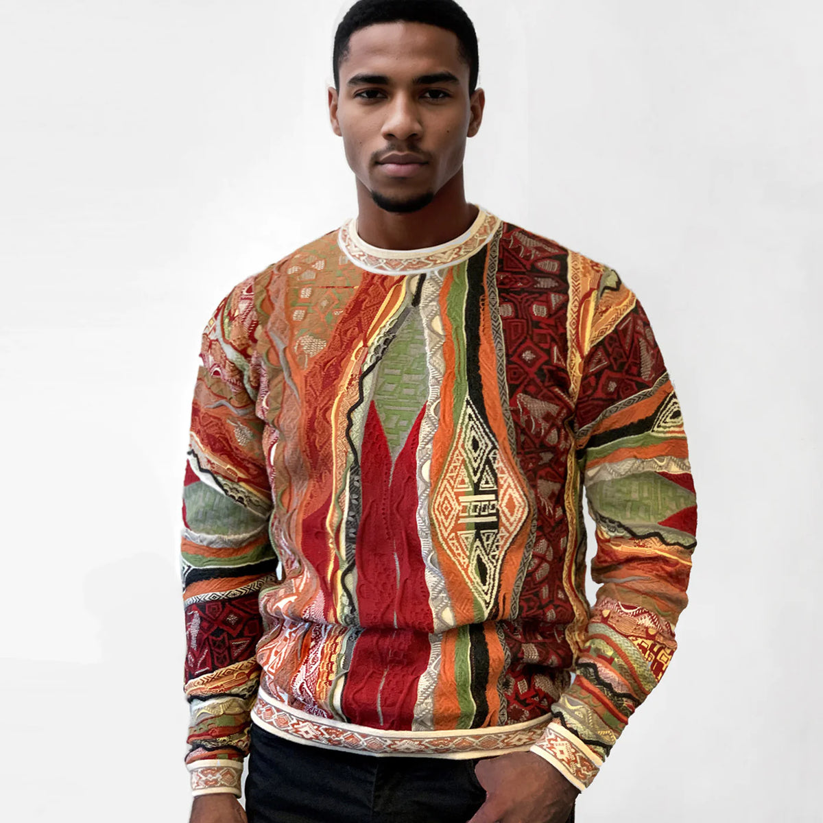 Coogi Sweater - Multi Rust - C23110 – Vengeance78