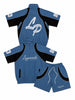 Legends Prevail Short Set - Crinkle - Coral Blue/Black