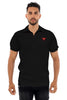 George V T-Shirt - Men's Knitted Collar T-shirt - Black - GV-2903