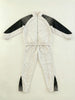 Kindred Track Suit - Kd Rhinestone Nylon Zip up - White/Black - KD2236T