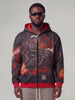 Hypestar Hoodie - Crimson Orbit - Zip Up - Volcanic Red- CO-001