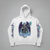 Hype Star Hoodie - Armed Angel Embroided - White And Purple - 0916