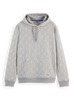 Scotch & Soda Hoodie - Jacquard - Light Grey Melange - 180339