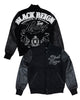 Roku Studio Jacket - Black Reign Rhinestone Varsity - Jet Black - RK6481898