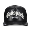 Godspeed Hat - GS Forever Premium Leather Trucker - Black