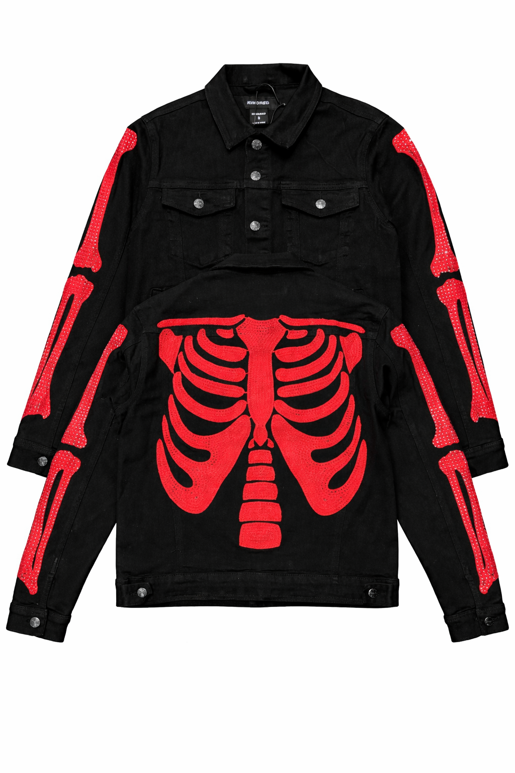 Kindred Jacket - PREMIUM SKELETON EMBROIDERY RHINESTONE JACKET