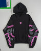 Red Letters Hoodie - None But Scattered - Black And Pink