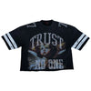 Rare Peace T-Shirt - Trust No One Rhinestones - Black - RT5065