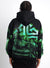 Guapi Hoodie - Obsidian Slime - Black And Lime